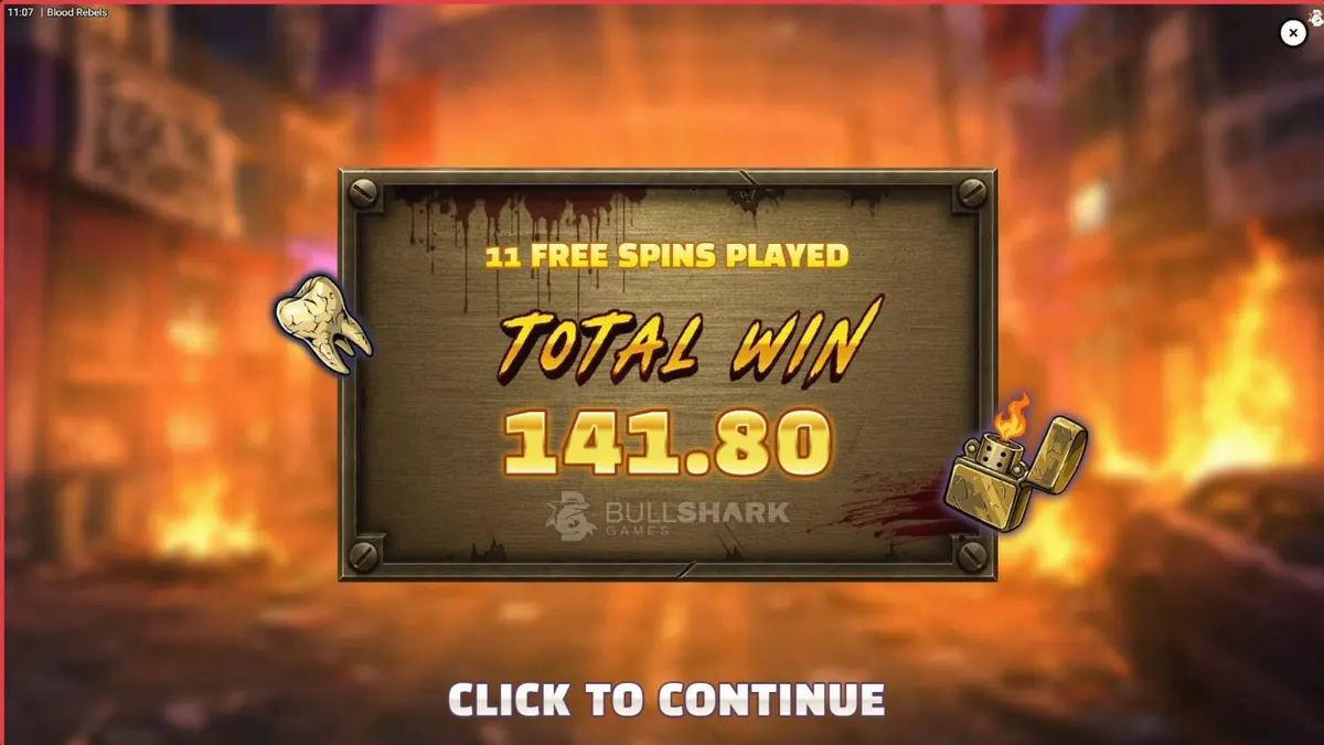 Interface do jogo Blood Rebels em um smartphone moderno